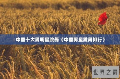 ​中国十大男明星跳舞（中国男星跳舞排行）