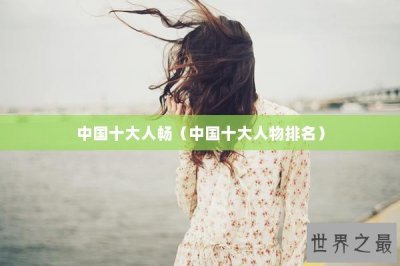 ​中国十大人畅（中国十大人物排名）