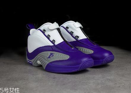 reebok answer 4白紫开箱测评 锐步答案4白紫细节图