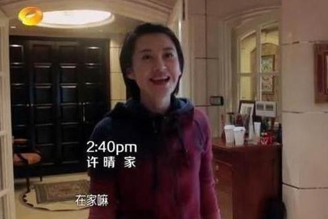 许晴的豪宅，客厅装修豪华得像个宫殿，还有幅价值不菲的画