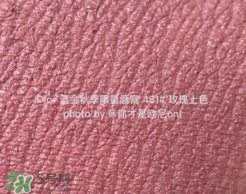 迪奥481口红试色 dior秋季限定唇膏481试色图