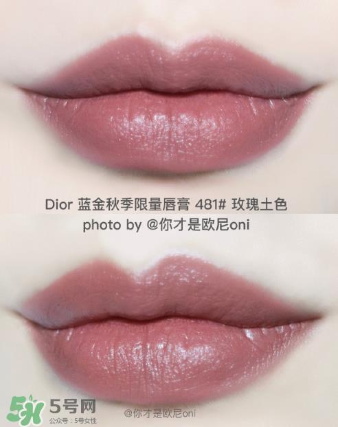 迪奥481口红试色 dior秋季限定唇膏481试色图