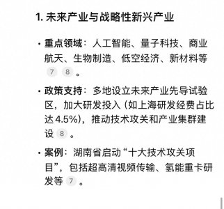 ​DeepSeek分析：国家扶持的十大项目看看有没有你感兴趣的！