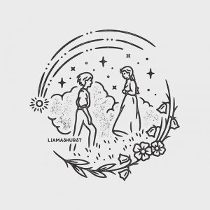 ​一组黑白简笔画