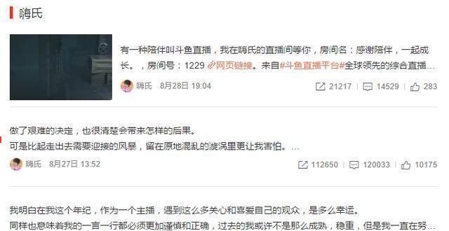 嗨氏，叛了爱拍虎牙，怼了楚河，最终只会众叛亲离