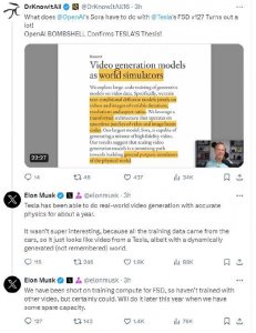 ​马斯克：特斯拉视频生成技术全球第一，比OpenAI更牛！